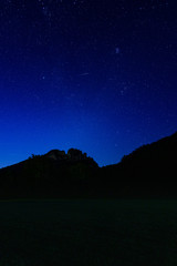 Two Perseid Meteorites Over Seneca Rocks Before Dawn