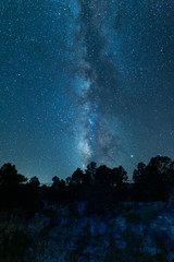 The Grand Canyon National Park -south rim was recently named a "dark skies" site and the park was certainly very dark and seemingly void of light pollution which helped these images of the Milky Way a