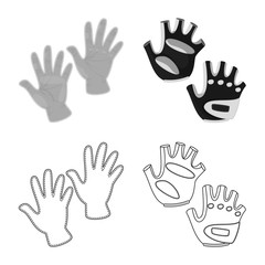 Vector design of silhouette and safety logo. Collection of silhouette and comfort stock vector illustration.