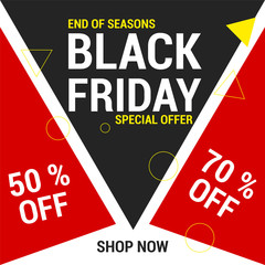 Black friday banner, card, poster. Vector Illustrator 10 EPS.