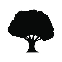 Tree vector icon. forest illustration symbol. 