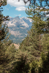 Scenic view of the Devoluy mountains on a warm summer's day