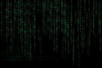 binary data matrix network technology background as digital abstract background