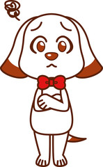 犬の先生（腕組み）