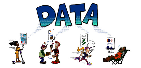 People generating data with different activities 02