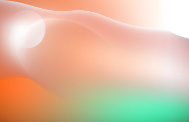 Orange abstract wave and sun background, vector gradient - 287179297