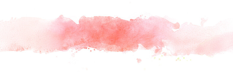 watercolor abstract background, light red stripe