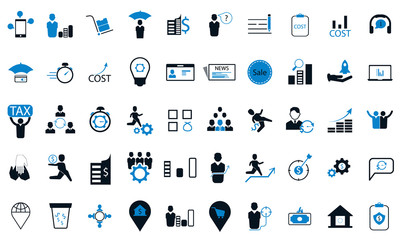Business icons vector illustration used for website.