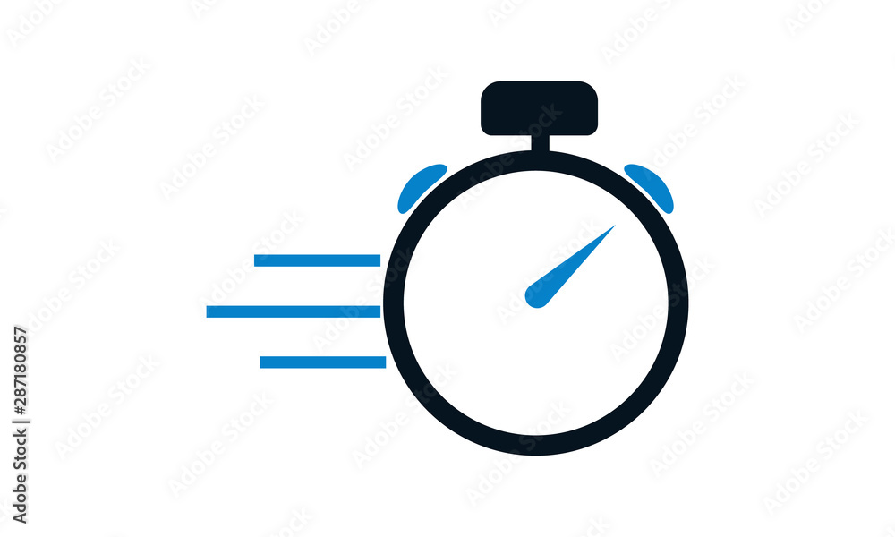Poster fast time icon for speed and efficiency