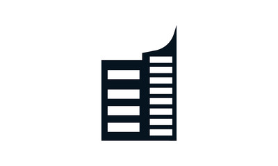 Office building icon for corporate and real estate