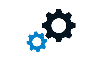 Settings icon in flat style for configuration and technical tools