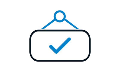 Nameplate open icon for store and retail