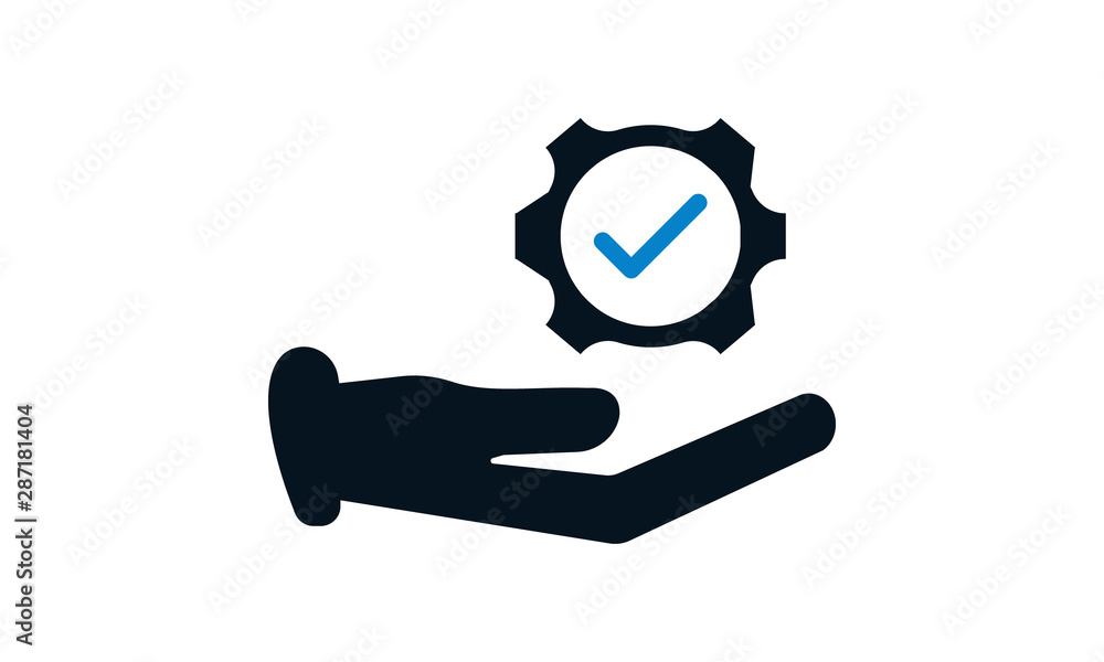 Poster technical support icon for customer service and troubleshooting