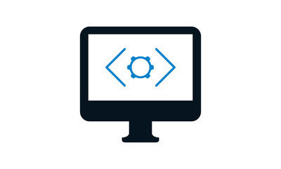 Web development icon for programming and coding