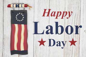 Fototapeta na wymiar USA Happy Labor Day Greeting