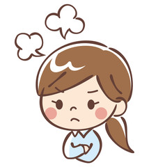 女性　怒る