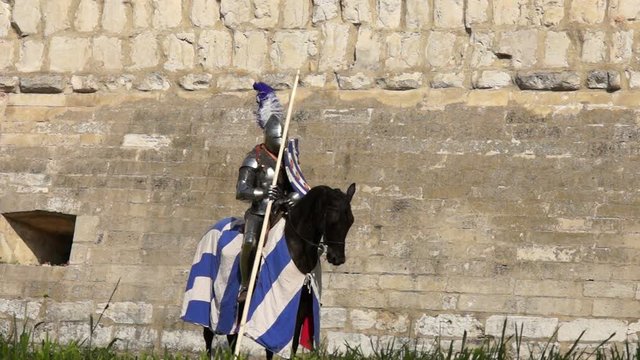 medieval knight on horseback