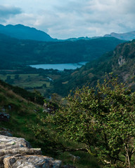 Looking down to the lake