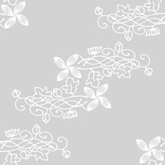 abstract floral seamless pattern with leaves