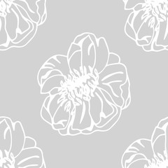 abstract floral seamless pattern with flowers