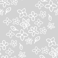 abstract floral seamless pattern with flowers