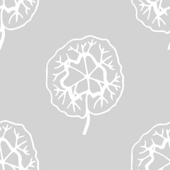 Floral abstract seamless pattern leaves