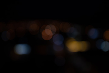 lights on black background of lights