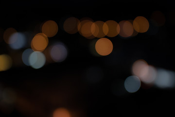 lights on a black background