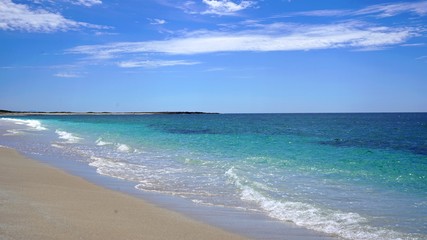 Obraz premium Plage de la Peninsule de Sinis, Sardaigne, Italile