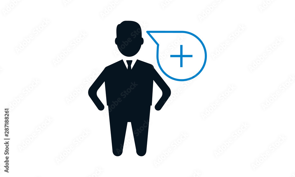 Poster add user icon for recruitment and user account