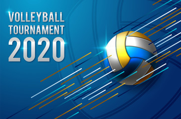 Volleyball Tournament Poster Template Design Vector Illustration