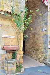 Entrance of Belvès Fortress Dordogne nice village