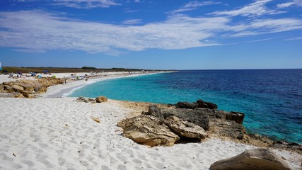 Plage de la Peninsule de Sinis, Sardaigne, Italile
