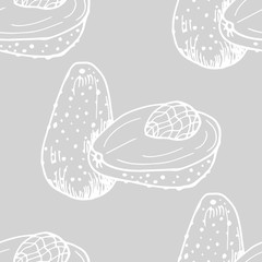 seamless abstract pattern with avocado