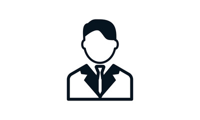 Man in business suit icon for professional and corporate
