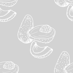 seamless abstract pattern with avocado