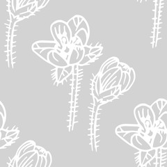 seamless floral pattern with wild flower
