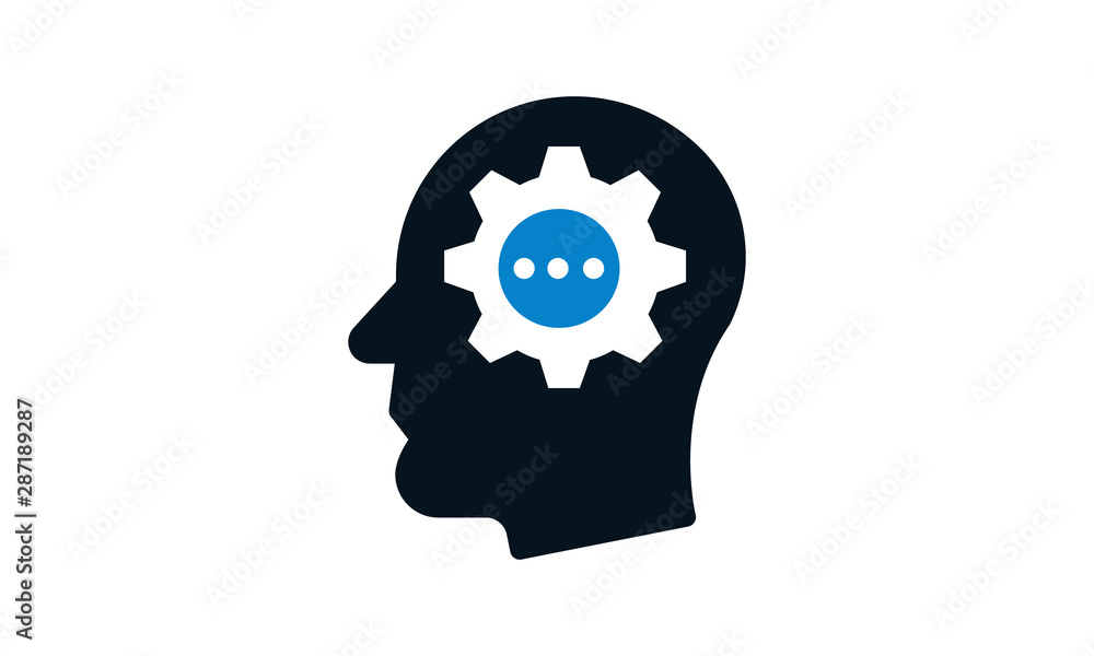 Aufkleber thinking icon for problem-solving and creativity-related websites