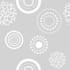 circles, netting and rings Seamless geometric abstract pattern