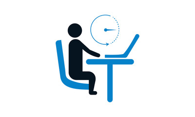 Office working icon in trendy flat style for work and productivity concepts