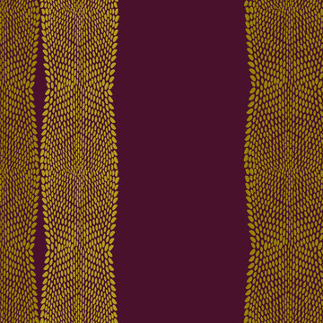 Snake dragon skin scales texture. pattern brown maroon mustard yellow gold background. simple ornament, Can be used for card banner template. Vector