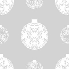 Christmas tree toys seamless pattern