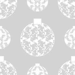 Christmas tree toys seamless pattern