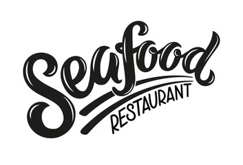 Seafood brushlettering