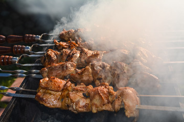 Yummy barbecue on a smoke