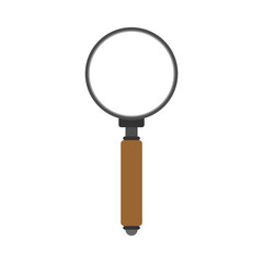 Magnifying glass isolated. Magnifier isolated vector illustration