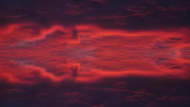 Dramatic sunset cloudscape with mirror effect