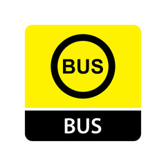 Bus sign icon