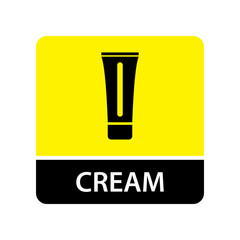 Obraz premium Cosmetic cream line icon for web and mobile