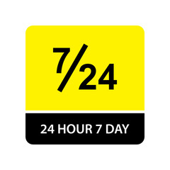 7/24 icon for web and mobile